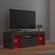 ТВ шкаф с LED осветление, сив гланц, 120x35x40 см