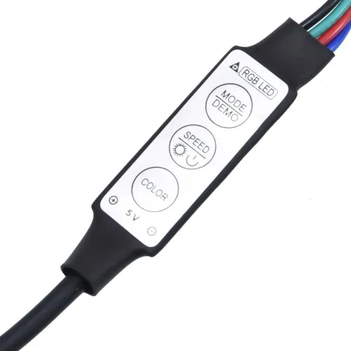 ТВ шкаф с LED осветление, бял, 140x36,5x40 см ➤ топ цена ➤ sorbe.bg