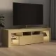 ТВ шкаф с LED осветление, дъб сонома, 140x36,5x40 см