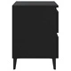 Нощно шкафче, черно, 40x35x50 см, инженерно дърво