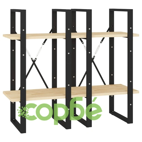 4-етажна библиотека, 40x30x140 см, борово дърво масив ➤ топ цена ➤ sorbe.bg