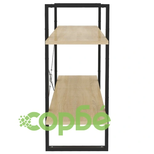 2-етажна библиотека, дъб сонома, 100x30x70 см, инженерно дърво ➤ топ цена ➤ sorbe.bg