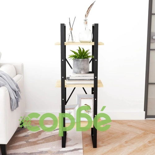 3-етажна библиотека, 40x30x105 см, борово дърво масив ➤ топ цена ➤ sorbe.bg