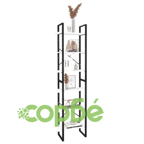 Етажерка, бяла, 60x30x210 см, инженерна дървесина ➤ топ цена ➤ sorbe.bg