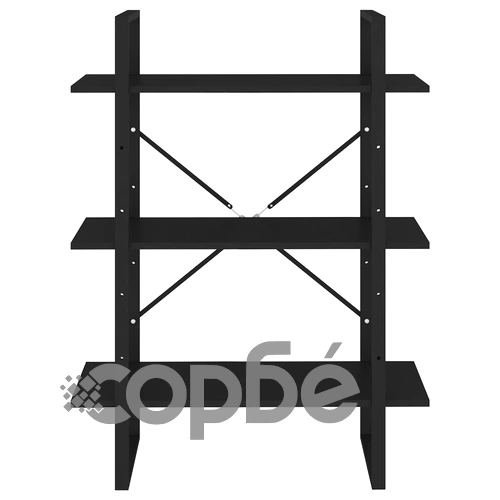 Шкаф библиотека, черен, 80x30x105 см, инженерно дърво ➤ топ цена ➤ sorbe.bg
