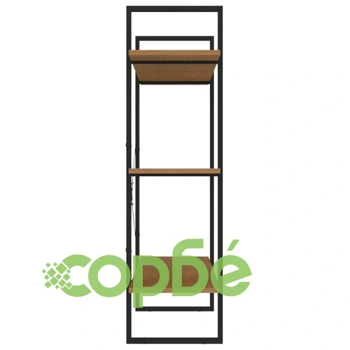 3-етажна библиотека, 100x30x105 см, борово дърво масив ➤ топ цена ➤ sorbe.bg