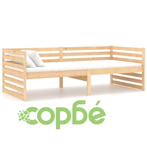Дневно легло, борово дърво масив, 90x200 см ➤ топ цена ➤ sorbe.bg