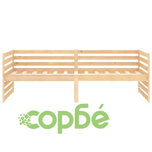 Дневно легло, борово дърво масив, 90x200 см ➤ топ цена ➤ sorbe.bg