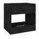 Нощно шкафче, черно, 40x31x40 см, борово дърво масив