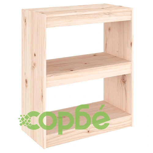 Библиотека/разделител за стая, 60x30x71,5 см, бор масив ➤ топ цена ➤ sorbe.bg