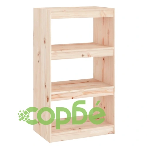 Библиотека/разделител за стая, 60x30x103,5 см, бор масив ➤ топ цена ➤ sorbe.bg