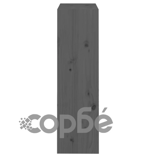 Библиотека/разделител за стая, сива, 60x30x103,5 см, бор масив ➤ топ цена ➤ sorbe.bg