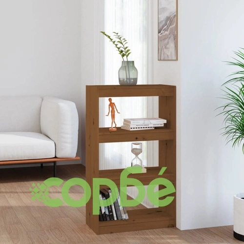 Библиотека/разделител за стая меденокафява 60x30x103,5 см бор ➤ топ цена ➤ sorbe.bg
