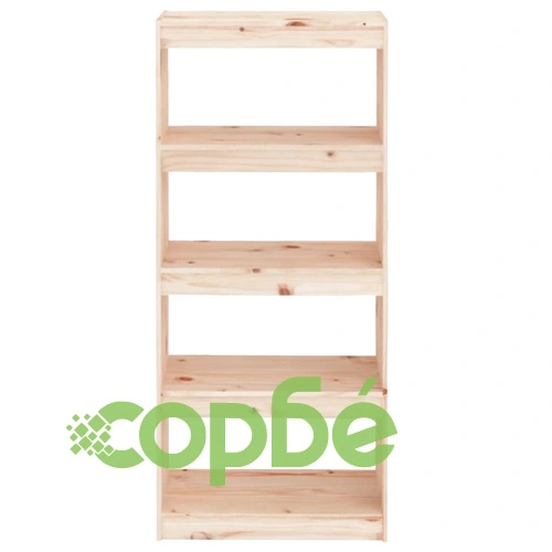 Библиотека/разделител за стая, 60x30x135,5 см, бор масив ➤ топ цена ➤ sorbe.bg