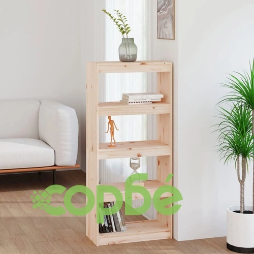 Библиотека/разделител за стая, 60x30x135,5 см, бор масив ➤ топ цена ➤ sorbe.bg