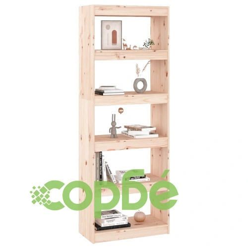 Библиотека/разделител за стая, 60x30x167,5 см, бор масив ➤ топ цена ➤ sorbe.bg