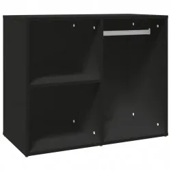 Шкаф за гримиране, черен, 80x40x65 см, инженерно дърво