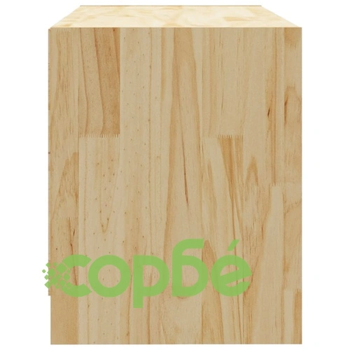 ТВ шкаф, 80x31x39 см, борово дърво масив ➤ топ цена ➤ sorbe.bg