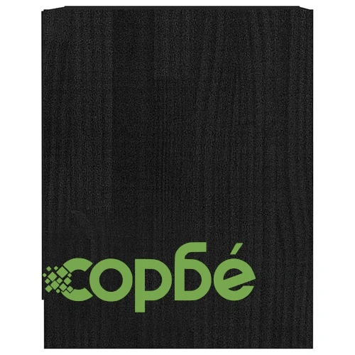 Нощно шкафче, черно, 35,5x33,5x41,5 см, борово дърво масив ➤ топ цена ➤ sorbe.bg