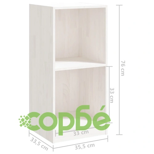 Страничен шкаф, бял, 35,5x33,5x76 см, борово дърво масив на топ цена от sorbe.bg Страничен шкаф, бял, 35,5x33,5x76 см, борово дърво масив ➤ топ цена ➤ sorbe.bg