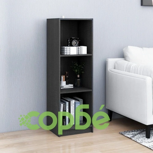 Библиотека/разделител за стая, сива, 36x33x110 см, бор масив ➤ топ цена ➤ sorbe.bg