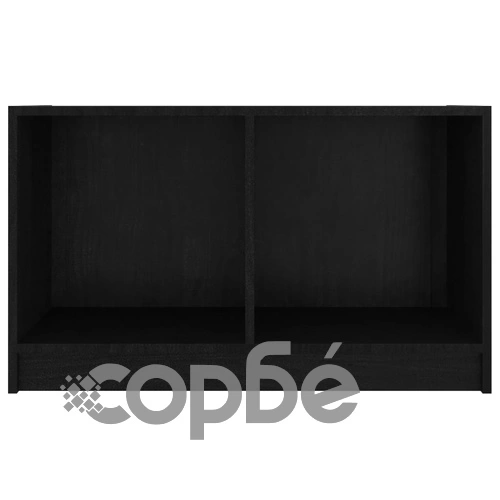 ТВ шкаф, черен, 70x33x42 см, борово дърво масив ➤ топ цена ➤ sorbe.bg