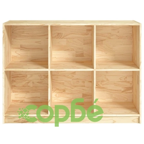 Библиотека, 104x33x76 см, борово дърво масив ➤ топ цена ➤ sorbe.bg