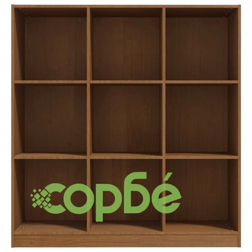 Библиотека/разделител за стая, меденокафява, 104x33,5x110см бор ➤ топ цена ➤ sorbe.bg