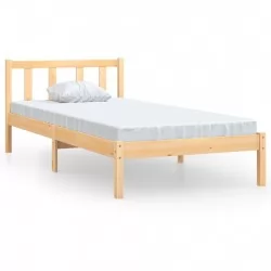 Рамка за легло, борова дървесина масив, 90x200 cм