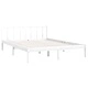 Рамка за легло без матрак, бял, 160x200 см, масивно дърво