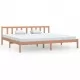 Рамка за легло, меденокафява, борово дърво масив, 200x200 см