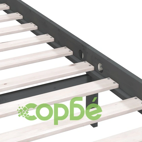 Рамка за легло, сива, бор масив, 140x190 см ➤ топ цена ➤ sorbe.bg