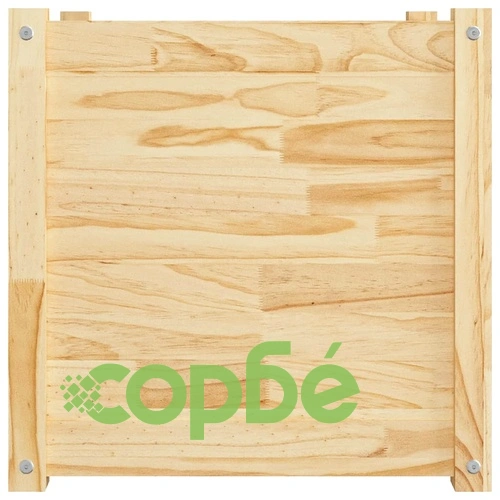 Градински сандък, 50x50x50 см, борово дърво масив ➤ топ цена ➤ sorbe.bg