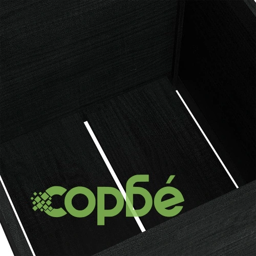 Градински сандък, черен, 60x60x60 см, борово дърво масив ➤ топ цена ➤ sorbe.bg
