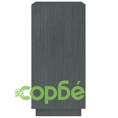 Библиотека, сива, 40x35x71 см, борово дърво масив ➤ топ цена ➤ sorbe.bg