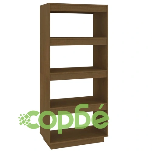 Библиотека/разделител за стая, меденокафява, 60x35x135 см, бор ➤ топ цена ➤ sorbe.bg
