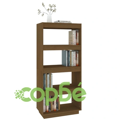 Библиотека/разделител за стая, меденокафява, 60x35x135 см, бор ➤ топ цена ➤ sorbe.bg