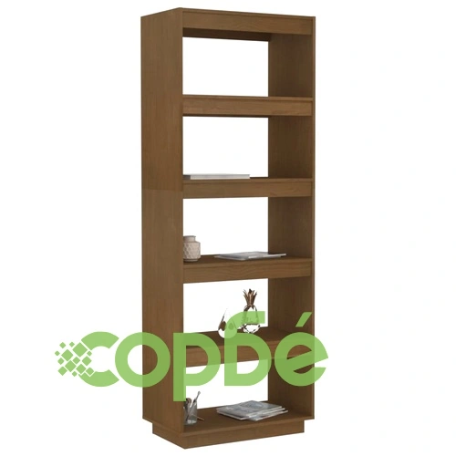 Библиотека/разделител за стая, меденокафява, 60x35x167 см, бор ➤ топ цена ➤ sorbe.bg