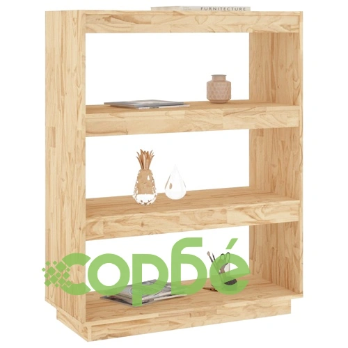 Библиотека/разделител за стая, 80x35x103 см, бор масив ➤ топ цена ➤ sorbe.bg