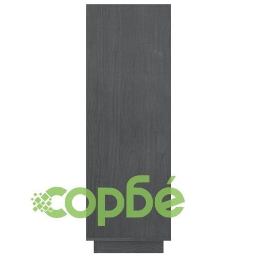 Библиотека/разделител за стая, сива, 80x35x103 см, бор масив ➤ топ цена ➤ sorbe.bg