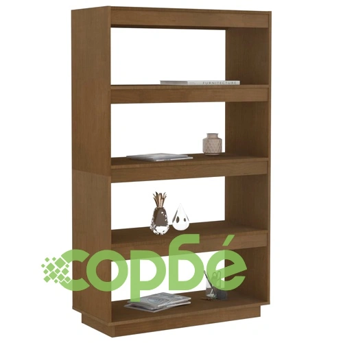 Библиотека/разделител за стая, меденокафява, 80x35x135 см, бор ➤ топ цена ➤ sorbe.bg