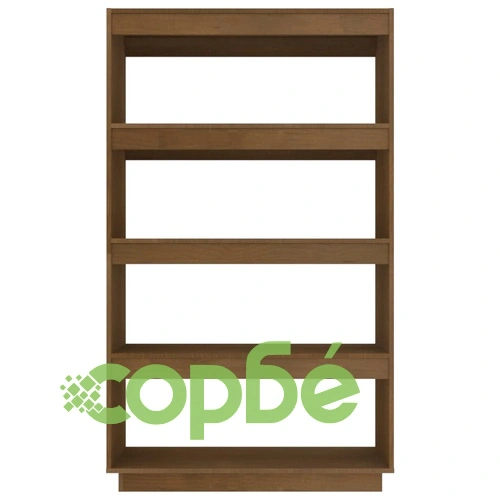 Библиотека/разделител за стая, меденокафява, 80x35x135 см, бор ➤ топ цена ➤ sorbe.bg