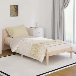 Рамка за легло, борово дърво масив, 90х200 см
