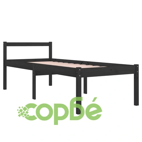 Легло за възрастни хора черно 90x200 см бор масив ➤ топ цена ➤ sorbe.bg