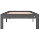 Рамка за легло, сива, дърво масив, 75x190 см, Small Single
