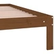 Рамка за легло меденокафява дърво масив 135x190 cм Double