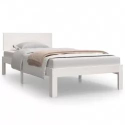 Рамка за легло, бяла, бор масив, 90x190 см, 3FT Single