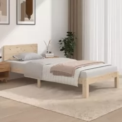 Рамка за легло, борово дърво масив, 90х200 см