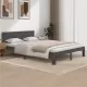 Рамка за легло, сива, бор масив, 140х200 см
