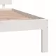 Рамка за легло, бяла, дърво масив, 180x200 cм, 6FT Super King